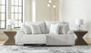 Top Tier 2-Piece Reclining Sectional Loveseat - Alloy