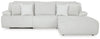 Top Tier 3-Piece Reclining Sectional Sofa Chaise - Alloy