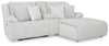 Top Tier 3-Piece Reclining Sectional Sofa with Chaise - Alloy