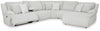 Top Tier 6-Piece Reclining Sectional with Chaise - Alloy (92706S1)