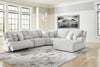 Top Tier 6-Piece Reclining Sectional with Chaise - Alloy (92706S1)