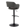 Margarite - Adjustable Barstool With Swivel - Black Metal (Set of 2)