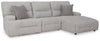 Acklen Place 3-Piece Power Reclining Sectional - Pewter (93605S6)