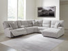 Acklen Place 6-Piece Power Reclining Sectional with Chaise - Pewter