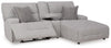Acklen Place 3-Piece Power Reclining Sectional Sofa with Chaise - Pewter (93605S4)