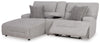 Acklen Place 3-Piece Power Reclining Sectional Sofa with Chaise - Pewter