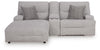 Acklen Place 3-Piece Power Reclining Sectional Sofa with Chaise - Pewter