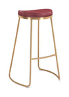 Bree - Barstool (Set of 2) - Burgundy & Gold
