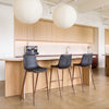 Magnus Barstool Black & Walnut — Set of 2