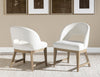 Melrose - Upholstered Arm Chair (Set of 2) - Cloud White And Desert Oak