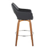 Mustang - Fixed-Height XL Barstool (Set of 2) - Walnut Wood