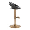 Posh - Glam Adjustable Barstool With Swivel - Gold Metal (Set of 2)