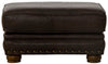 Roberto - Leather Ottoman - Cocoa