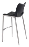 Ace Barstool (Set of 2) Black & Silver — Set of 2
