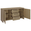 Amery 3-drawer Accent Storage Cabinet Console Latte — product view 3