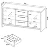 Amery 3-drawer Accent Storage Cabinet Console Latte — product view 11