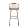 Winston - Fixed-Height Barstool - Whitewashed Wood, Antique Copper Metal