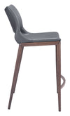 Ace Counter Stool Dark Gray & Walnut — Set of 2