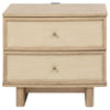 Kailani - 2-Drawer Nightstand Bedside Table - Beige Oak