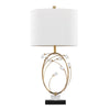 Crystal - Buds Table Lamp (Set of 2) - Black Metal, Clear Crystal, Gold Metal, Off-white Linen