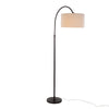 April - 72" Metal Floor Lamp - Oil Bronze With Natural Linen Shade