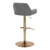 Daniella - Adjustable Barstool (Set of 2) - Gold Base