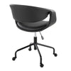Curvo - Upholstered 4-Star Task Chair - Black Metal Base