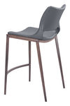 Ace Counter Stool Dark Gray & Walnut — Set of 2