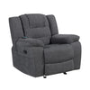 Redondo - Glider Recliner With Heat And Massage - Dark Gray