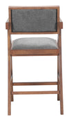 Delhi Counter Stool Gray & Walnut — Set of 2