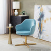 Buena - Swivel Accent Chair - Chrome Gold Metal Base