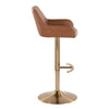 Daniella - Adjustable Barstool (Set of 2) - Gold Base
