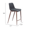 Magnus Counter Stool Black & Walnut — Set of 2