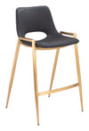 Desi Counter Stool Black & Gold — Set of 2