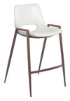 Desi Counter Stool White & Walnut — Set of 2