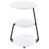 Hilly - 3-Tier Round Accent Side Table - White And Black