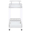 Jefferson - 2-Tier Glass Shelf Acrylic Bar Cart - Chrome