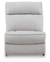 Social Pointe 5-Piece Power Reclining Sectional - Pearl/Ash