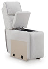Social Pointe 5-Piece Power Reclining Sectional - Pearl/Ash