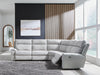 Social Pointe 5-Piece Power Reclining Sectional - Pearl/Ash (PC98802S8)