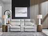 Social Pointe 3-Piece Power Reclining Sectional - Pearl/Ash (PC98802S3)