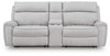 Social Pointe 3-Piece Power Reclining Sectional - Pearl/Ash (PC98802S3)