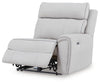 Social Pointe 5-Piece Power Reclining Sectional - Pearl/Ash