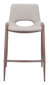 Desi Counter Stool (Set of 2) Beige & Walnut — Set of 2