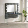 Afshan - 3-Drawer Vanity Set With Lighting - Gray High Gloss