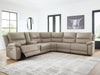 Narwhal Place 6-Piece Reclining Sectional with Storage Console