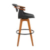 Oracle - 29" Fixed-Height Barstool With Swivel - Walnut Bamboo
