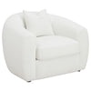 Isabella - Faux Sheepskin Upholstered Accent Chair Natural - Ivory