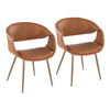 Curvo - Upholstered Chair (Set of 2) - Antique Copper Metal Legs