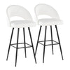 Renee - Upholstered Fixed-Height Barstool (Set of 2) - Black Base